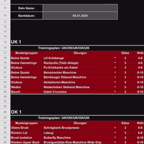 Game of Train Progression Trainingspläne für Frauen